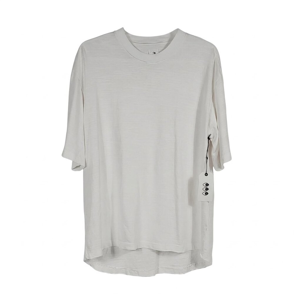 NWT 321 Cotton Designer Tee Short Sleeve T-Shirt Crew Neck White Made in USA M